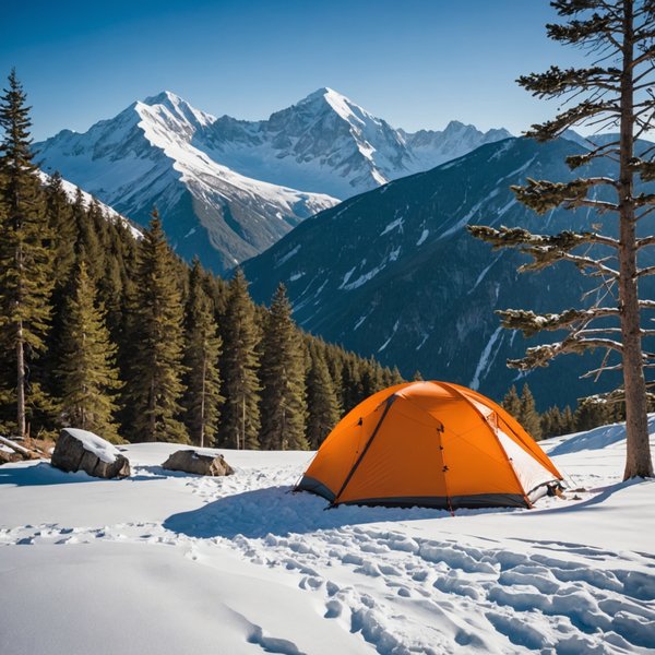 Quels sont les équipements nécessaires pour un camping en région de haute montagne en hiver?